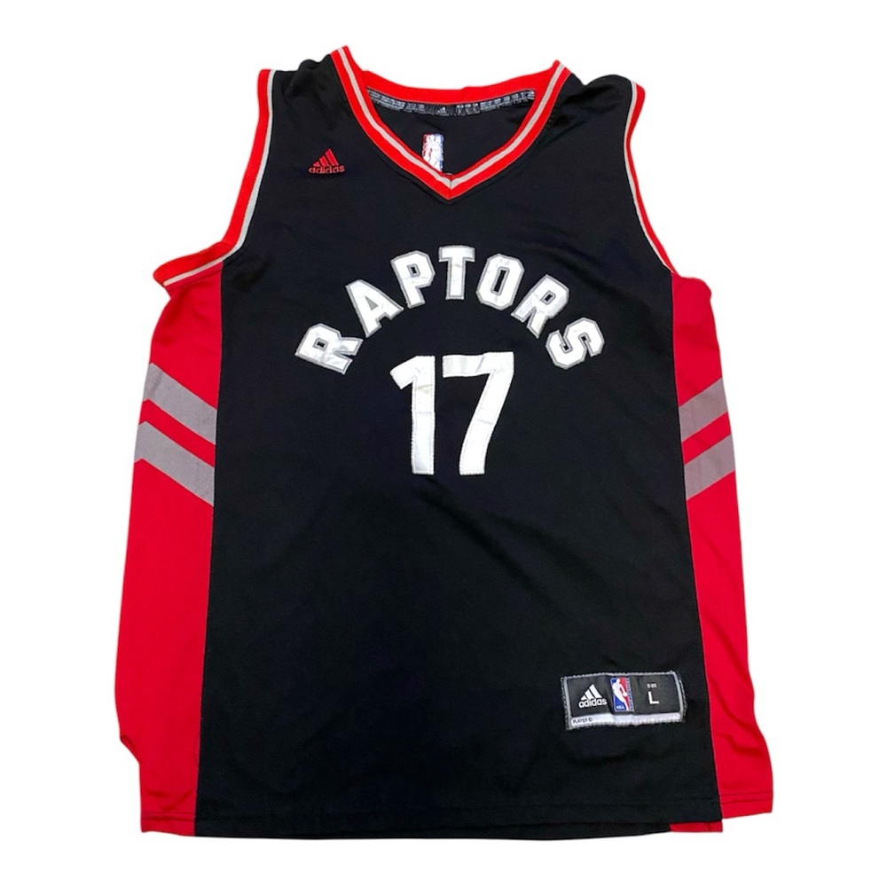 Adidas Raptors Black and Red Jersey